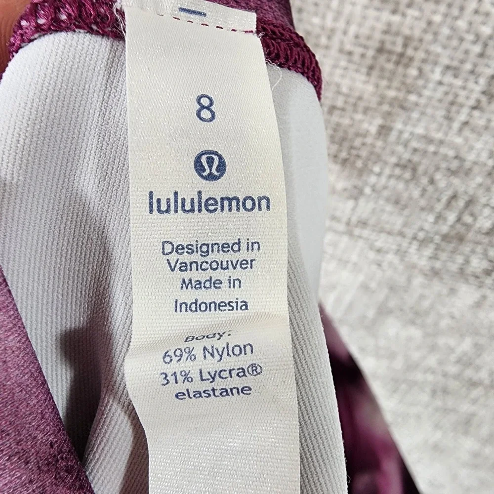 Lululemon Wunder Under Crop Hi-Rise Womens 8 Blush Blossom Alpine Candy Pink - Picture 10 of 11